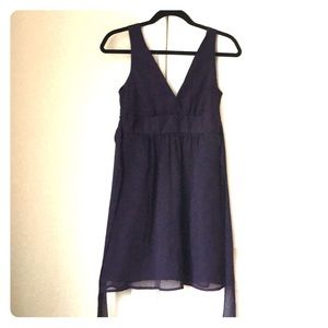 Eggplant Minidress with Tieback